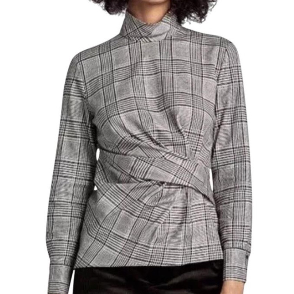 ZARA high neck long sleeve blouse/pullover